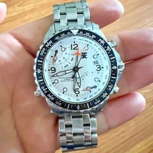 m533 TX Timex Techno Luxury Chronograph Men's Wrist Watch Stainless Steel 10ATM